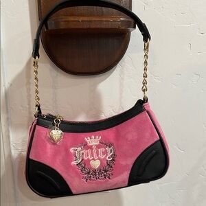 Juicy Couture Pink and Black Women's Bag